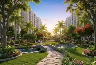 Landscaped Central Park at Viraj BBD Green City Lotus Court