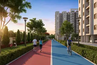 Jogging & Cycling Tracks at Viraj BBD Green City Lotus Court